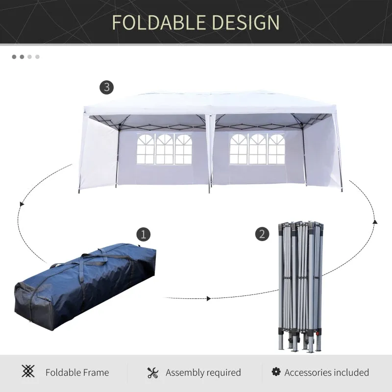 10’ x 20’ Outdoor Pop Up Canopy Tent - White