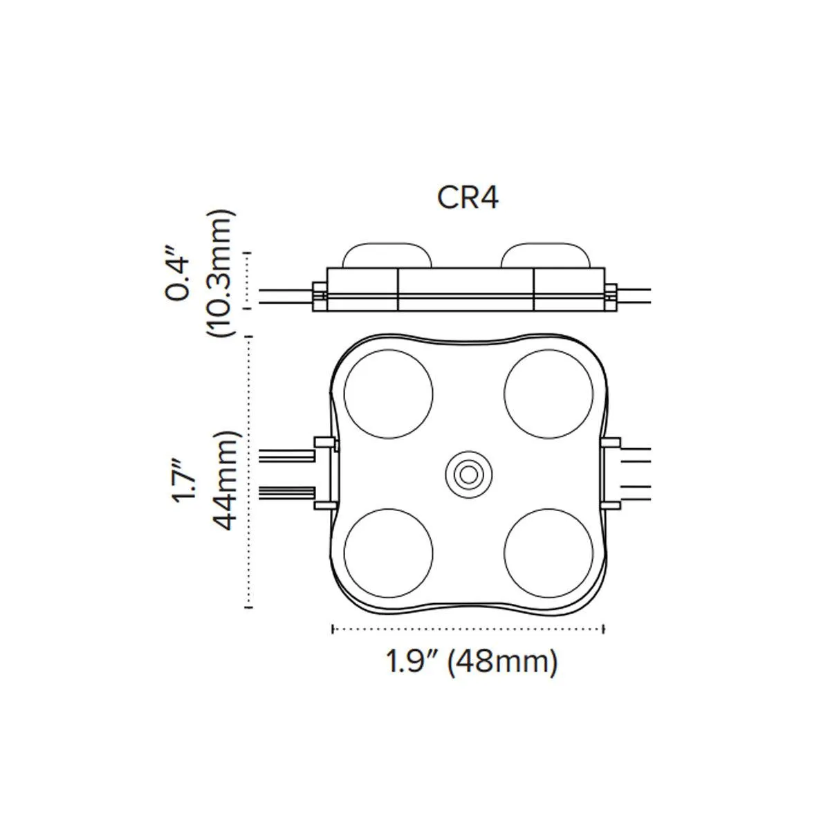 167in. LED Channel Ray, 4 LEDs, 220 Lumens per Module, 20pcs per string, 3000K, 24VDC