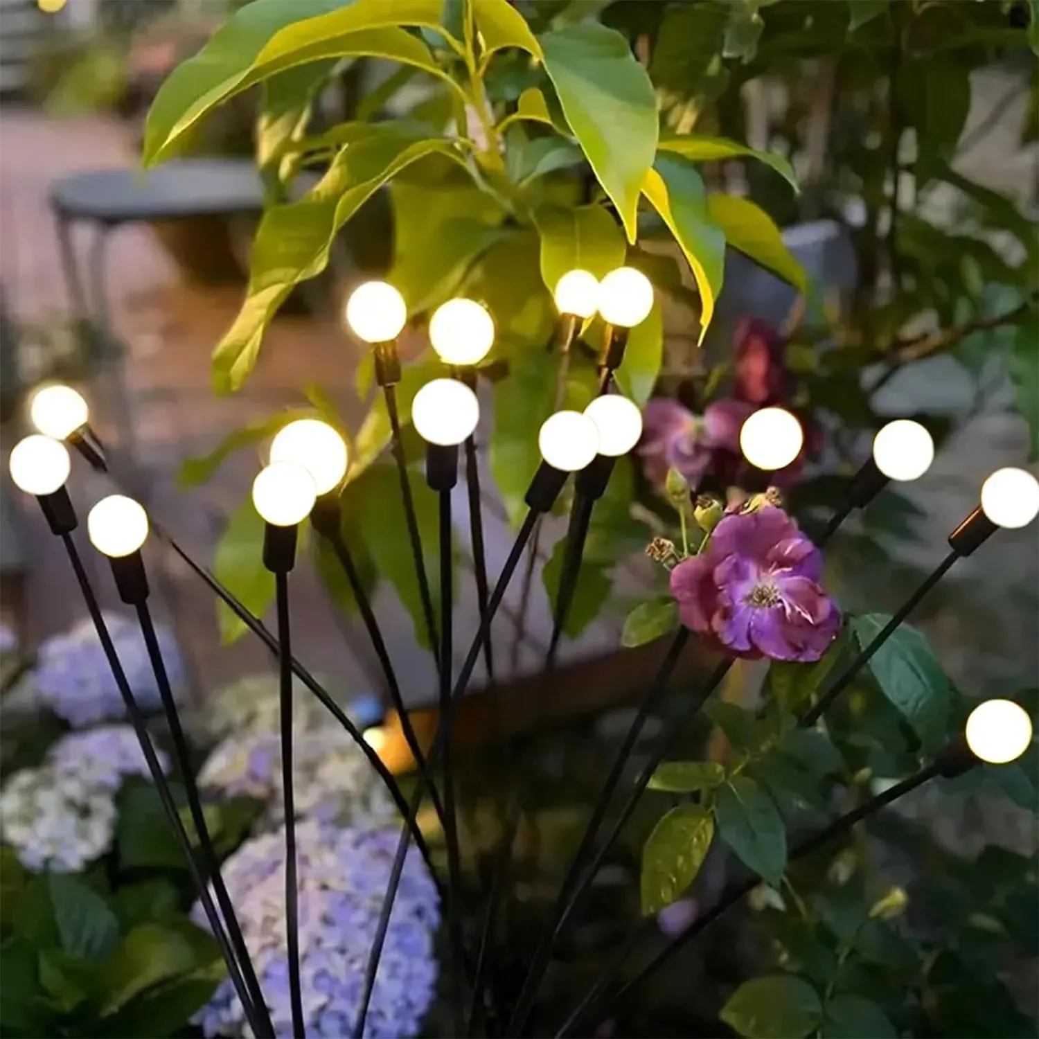 2 Pack 10 LED Solar Powered Firefly Lights