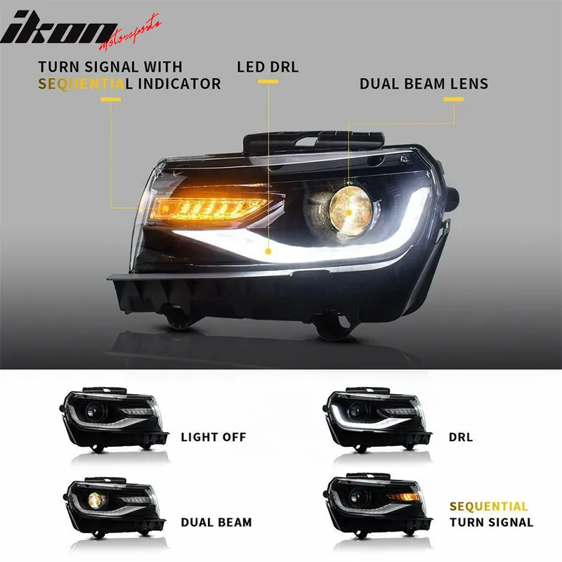 2014-2015 Chevy Camaro ZL1 Style Front Bumper Turn Signal Headlamps