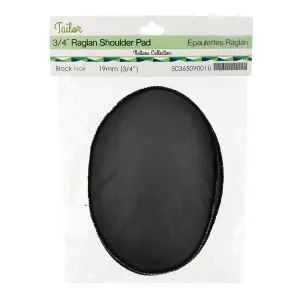 3/4" Raglan Shoulder Pad - Black