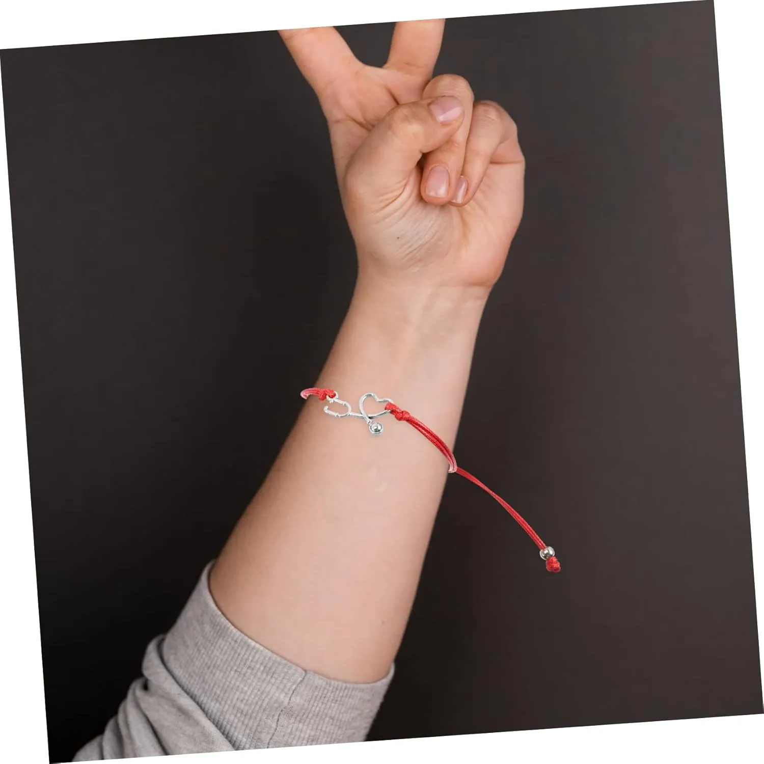 4pcs stethoscope bracelet wristbands for men nurse jewelry accessories wrist bracelet alloy wrist chain man
