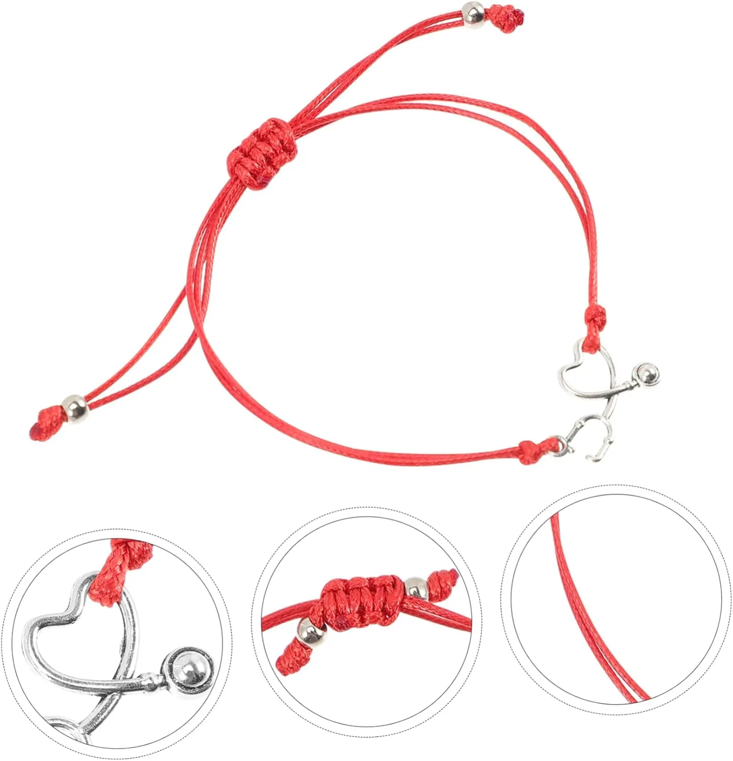 4pcs stethoscope bracelet wristbands for men nurse jewelry accessories wrist bracelet alloy wrist chain man