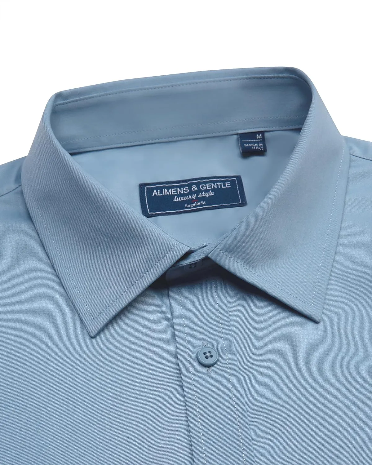 Alimens & Gentle Mens Short Sleeve Dress Shirts Regular Fit Stretch Wrinkle-Resistant Button Down Shirts