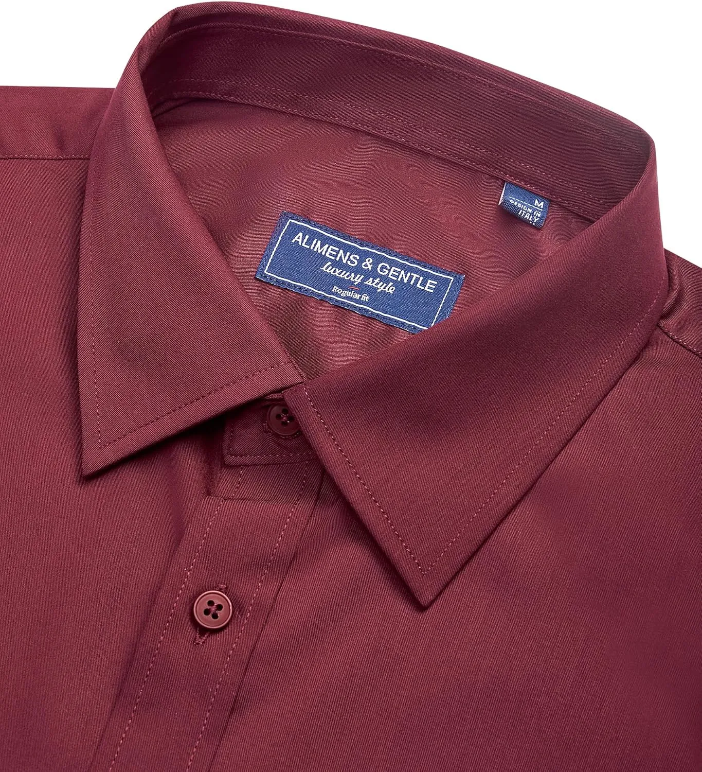 Alimens & Gentle Mens Short Sleeve Dress Shirts Regular Fit Stretch Wrinkle-Resistant Button Down Shirts