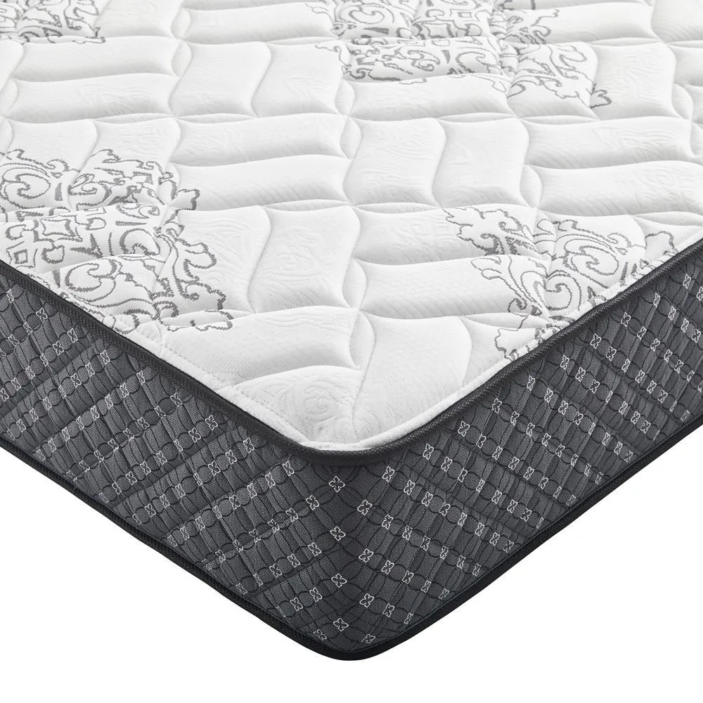 Aspen 12.25" Twin Mattress White and Black