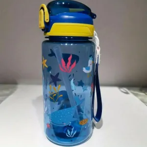 Attractive cartoon water bottle (Blue - 500ml)