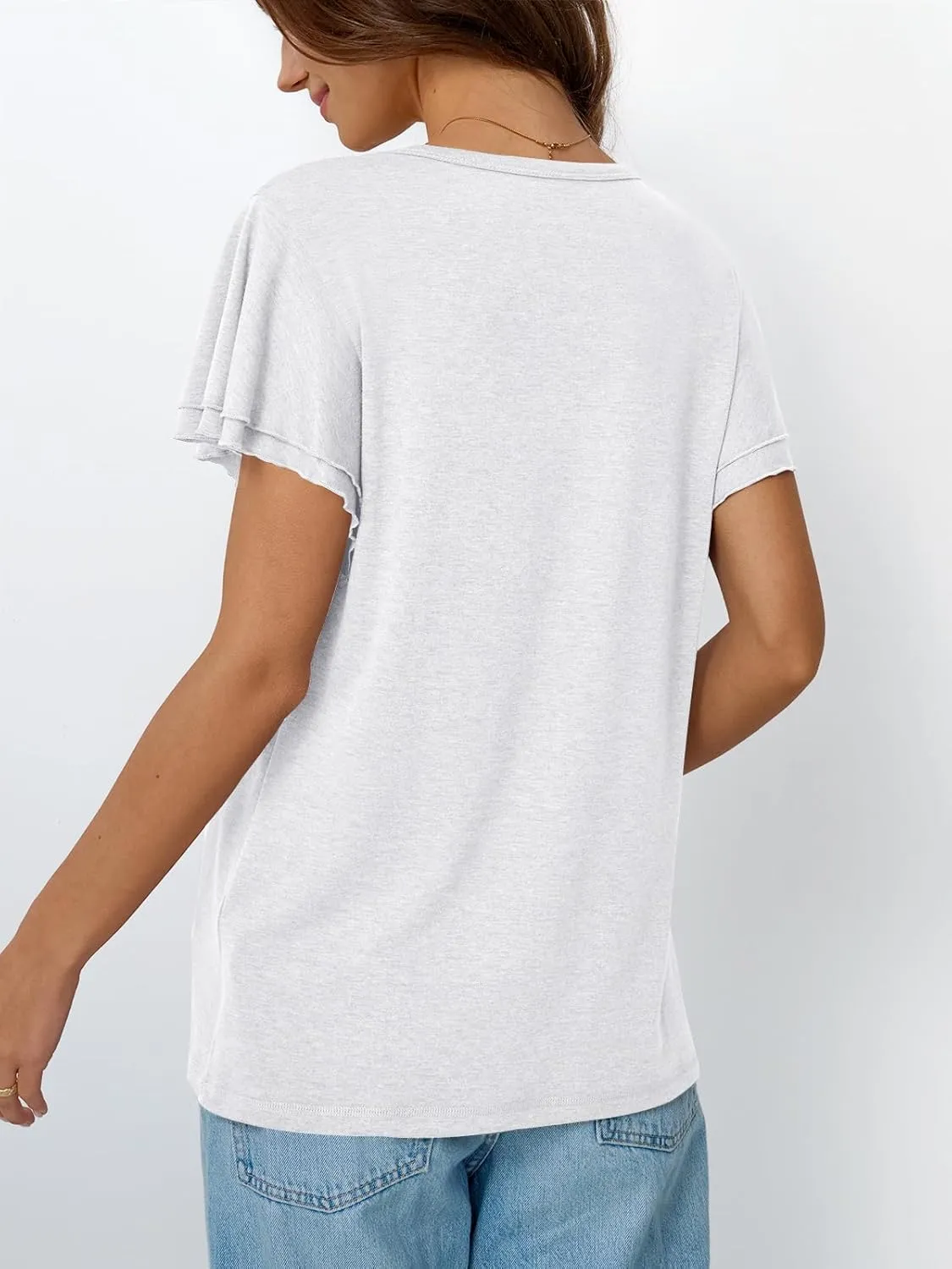AUTOMET Womens Short Sleeve T-Shirts Dressy Casual Basic Ruffle Cute Summer Tops 2025 Spring Fashion Clothes
