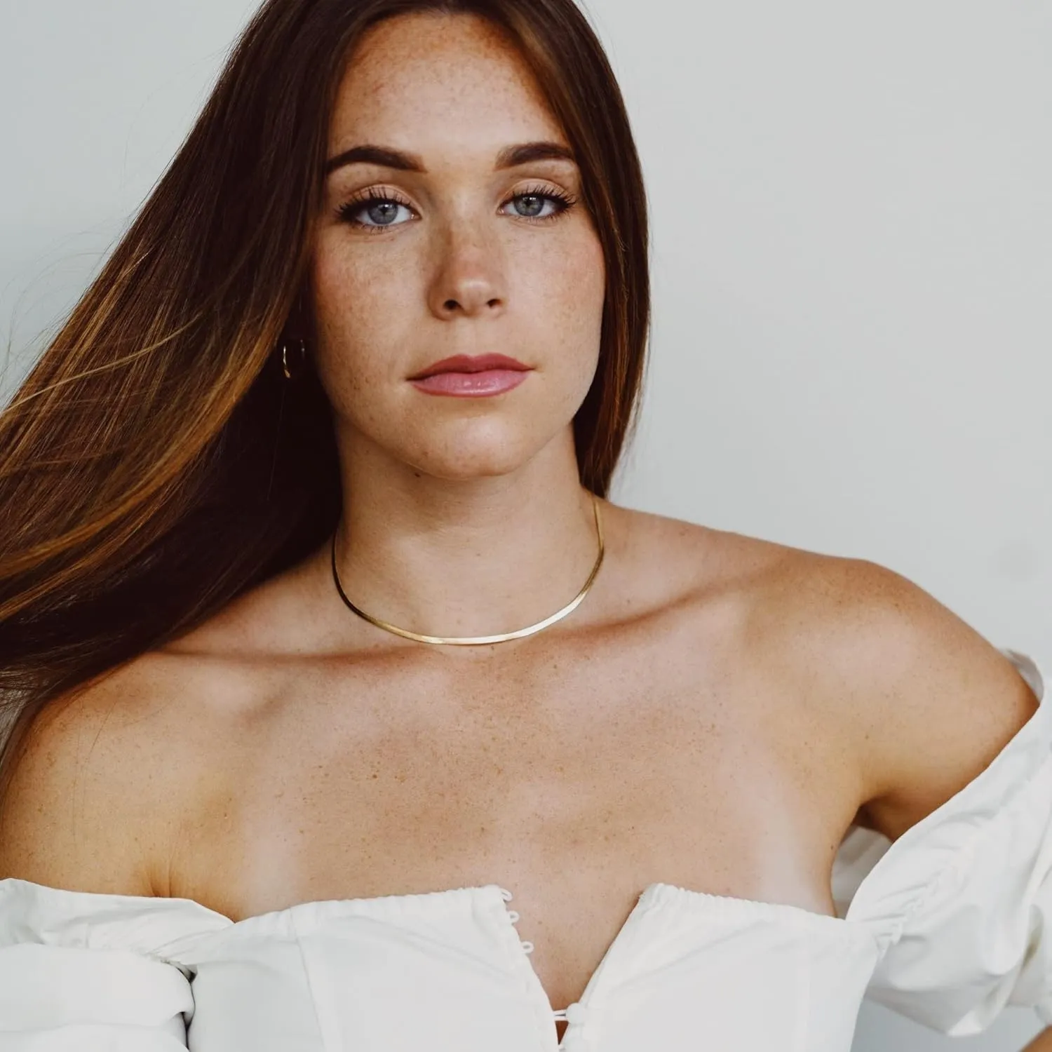 Ava Riley Dainty Necklace for Women,14K Real Silver Simple Necklace for Women, Pearl Lock Bar Karma Circle Trendy Choker Jewelry
