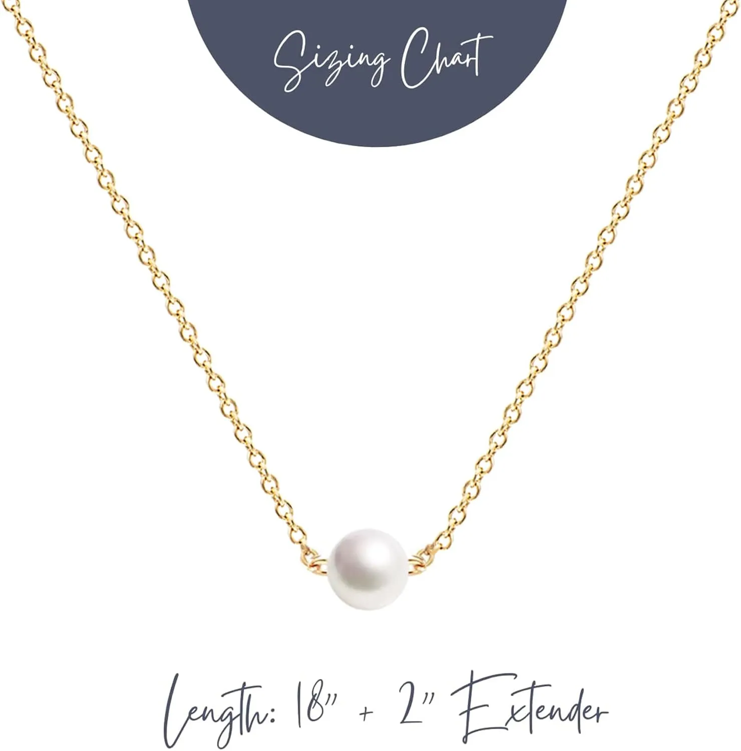 Ava Riley Dainty Necklace for Women,14K Real Silver Simple Necklace for Women, Pearl Lock Bar Karma Circle Trendy Choker Jewelry