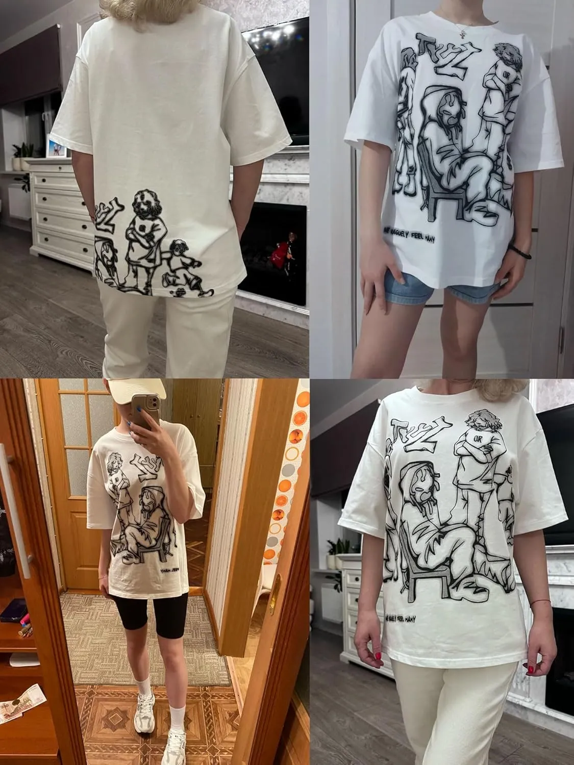 Bealin Mens Graphic Tees Oversized Creative Graffiti Short Sleeve Shirts Summer Casual Rapper Streetwear Y2k Tops Tshirt