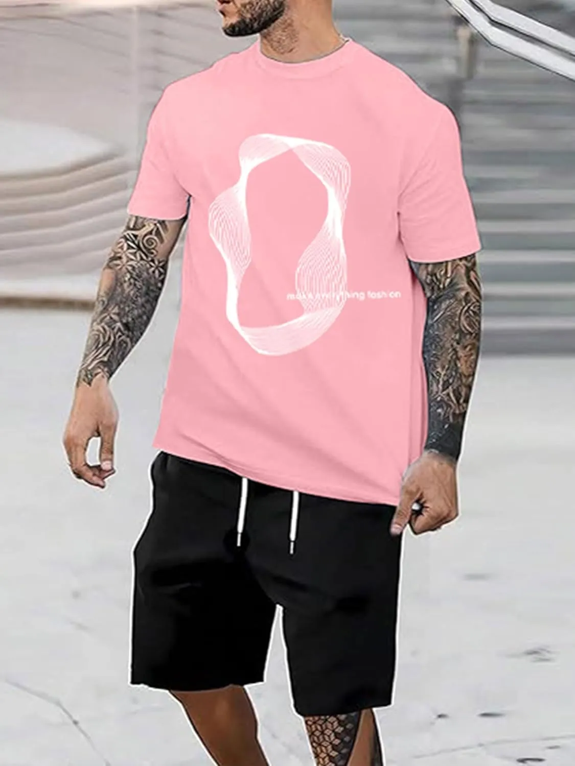Bealin Mens Graphic Tees Oversized Creative Graffiti Short Sleeve Shirts Summer Casual Rapper Streetwear Y2k Tops Tshirt