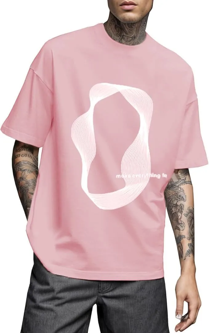 Bealin Mens Graphic Tees Oversized Creative Graffiti Short Sleeve Shirts Summer Casual Rapper Streetwear Y2k Tops Tshirt
