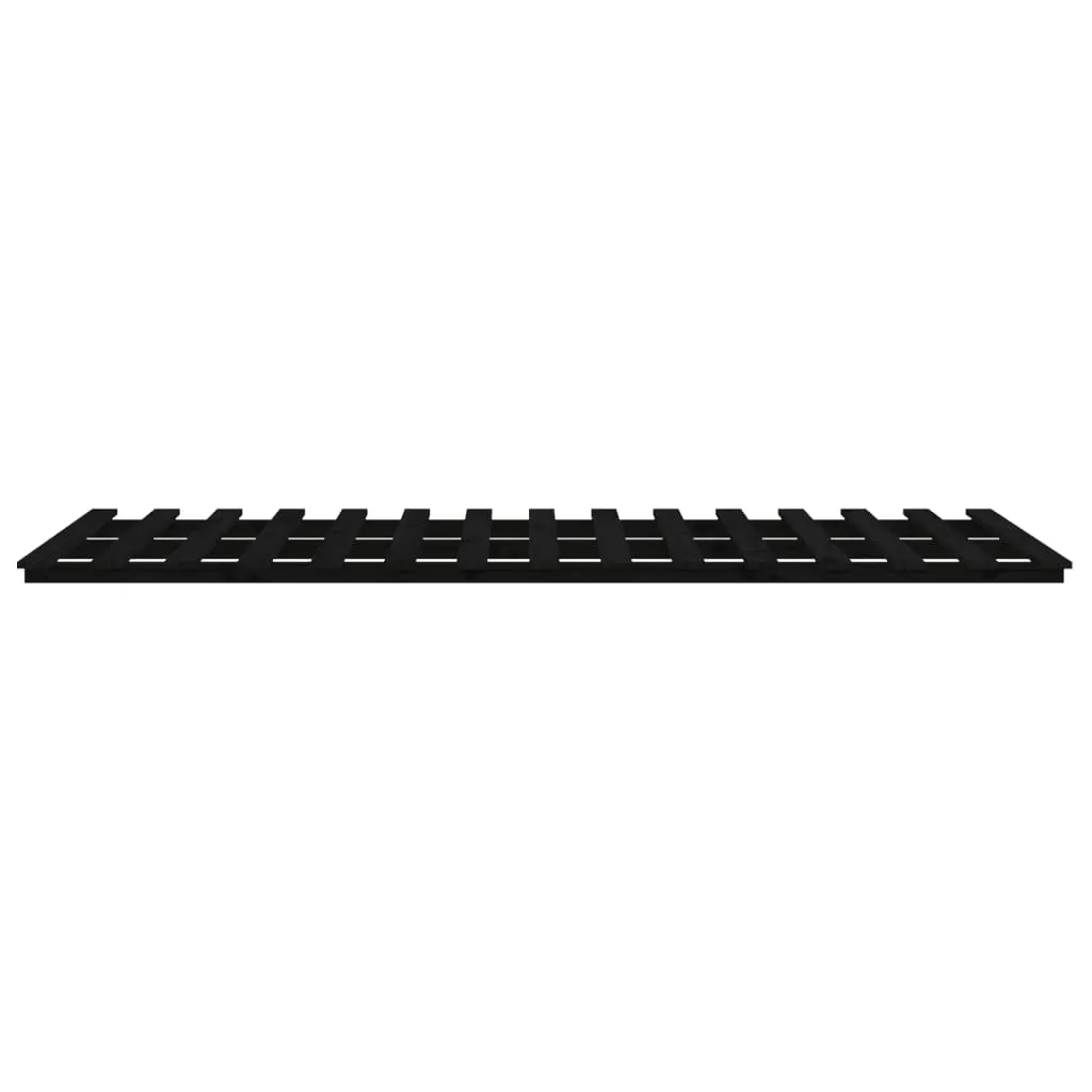 Bed Frame Black 135x190 cm 4FT6 Double Solid Wood Pine