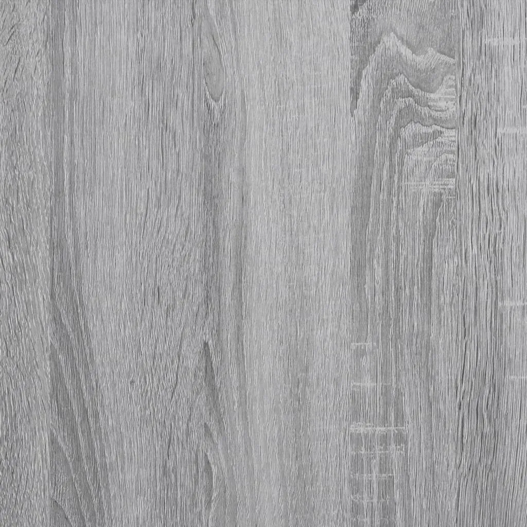Bed Frame Grey Sonoma 150x200 cm King Size Engineered Wood and Metal