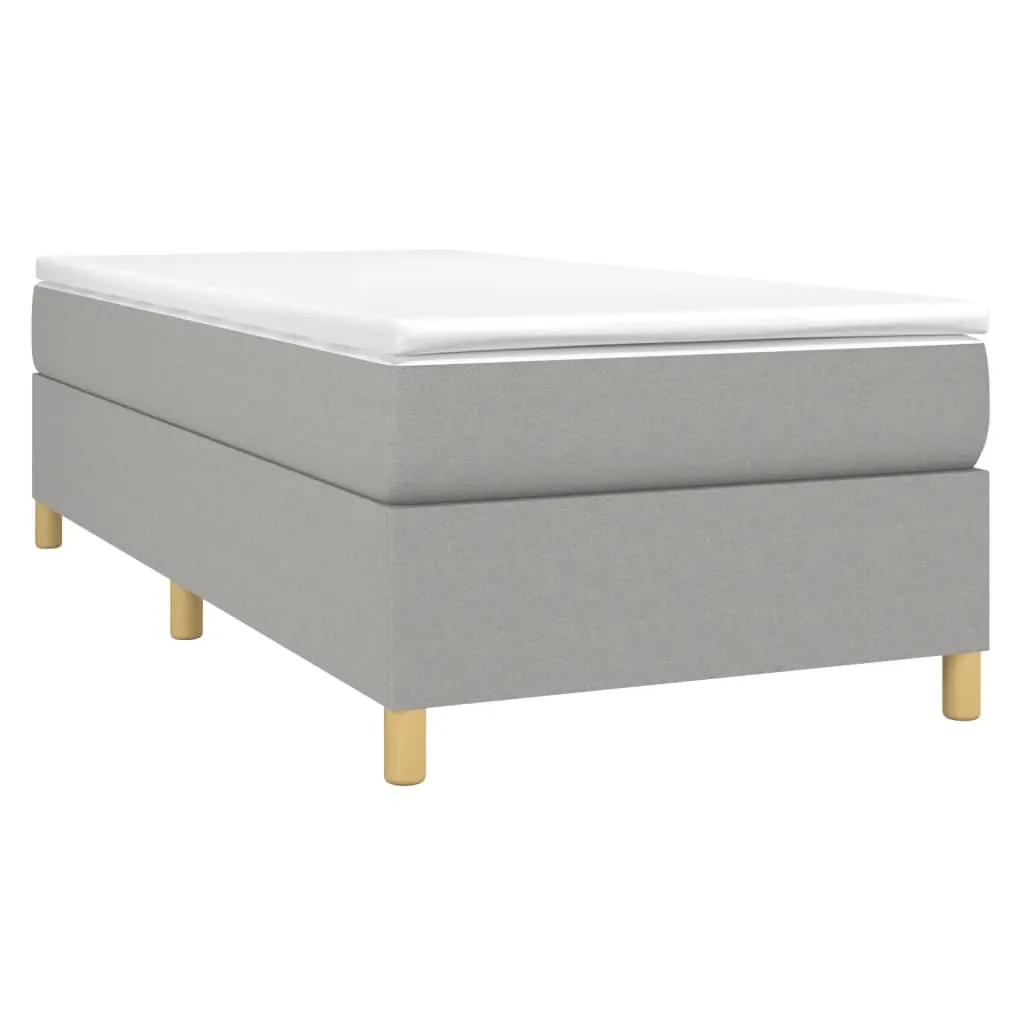 Bed Frame without Mattress Light Grey Single Fabric (UK/IE/FI/NO only)