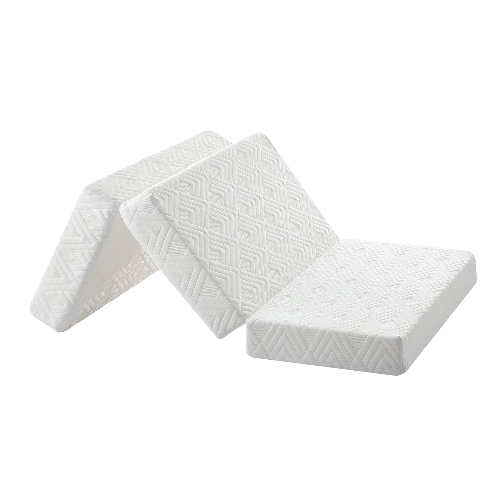 Bedra Folding Mattress 3-Fold Foldable Foam Mattresses Baby Cot Bed Mat White