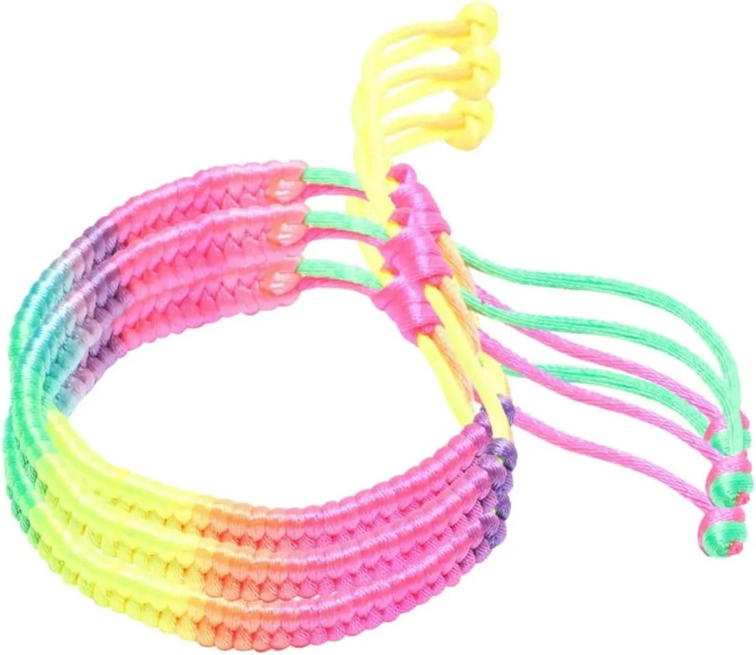 BESPORTBLE Handmade Weaving Bracelets 10 Pcs Set Women Men Wristlets Adjustable Bangle Stylish Accessory for Every Occasion