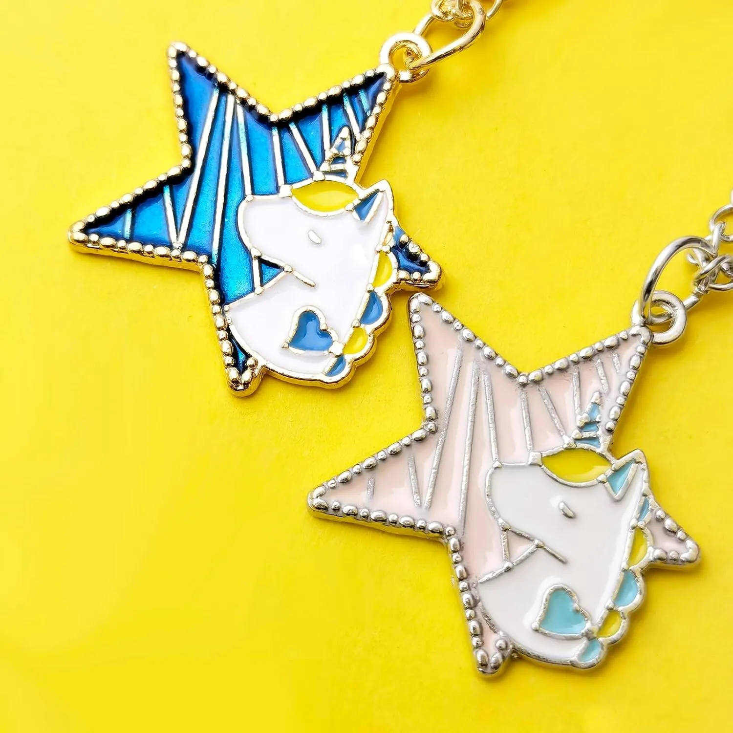 BFF Unicorn Necklace Set for Best Friends - 18K Gold & Silver Plated Matching Pendant Necklaces for 2 Women, 1.1 IN Charm Pendant Friendship Jewelry Gift (2PCs)