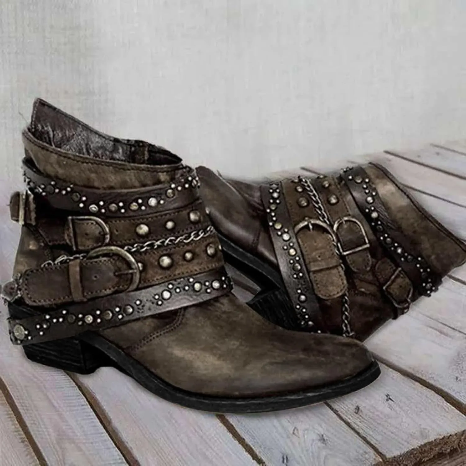 Black Cowboy Boots for Women Ankle Womens Lace Up Booties Ankle Boots for Women Dressy Wedge Bootie for Women Wide Width Slip On Soft Sole Pump Closed Toe Stacked Heel