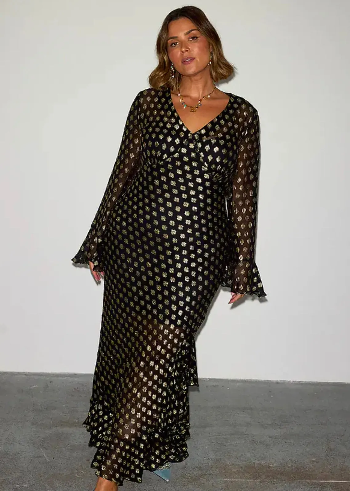 Black Sparkle Kitty Dress