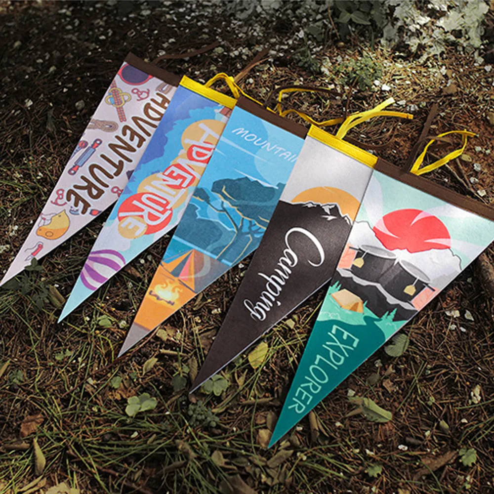 Camp Leader Camping Hanging Flag - Forest Tent
