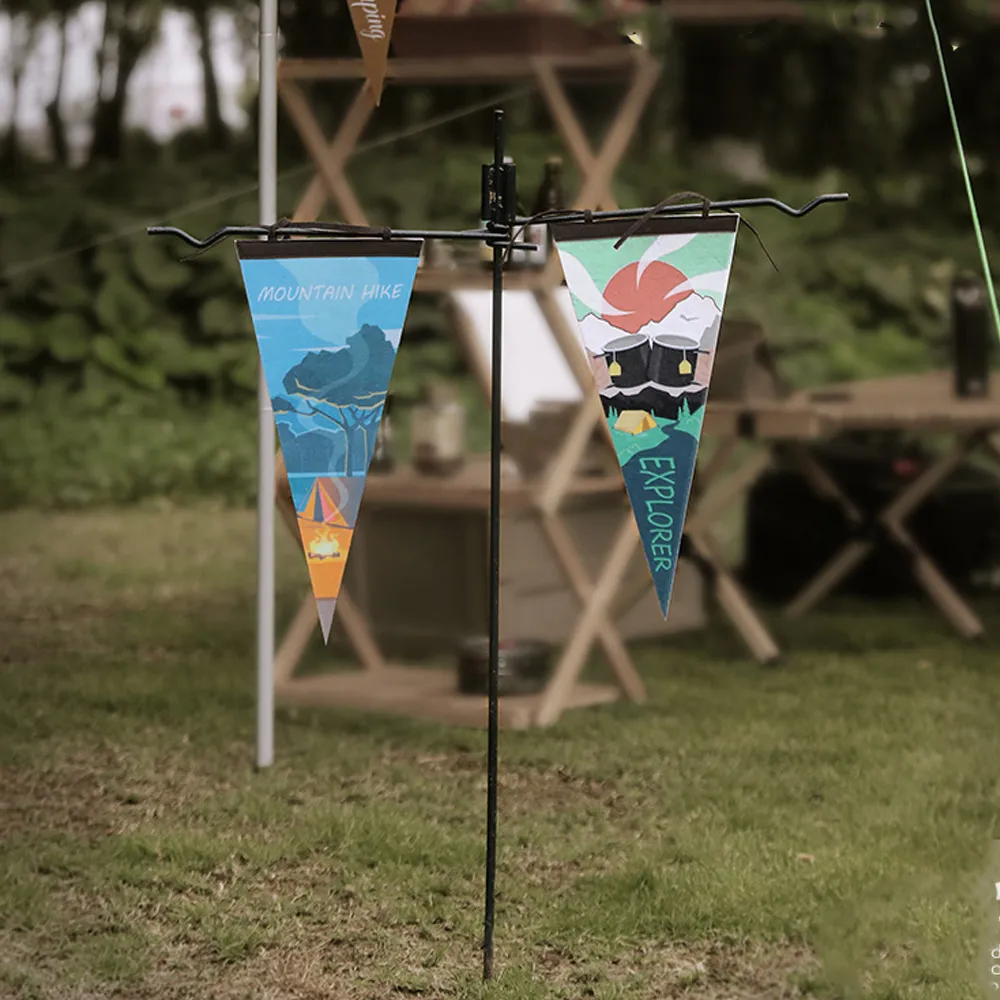Camp Leader Camping Hanging Flag - Forest Tent