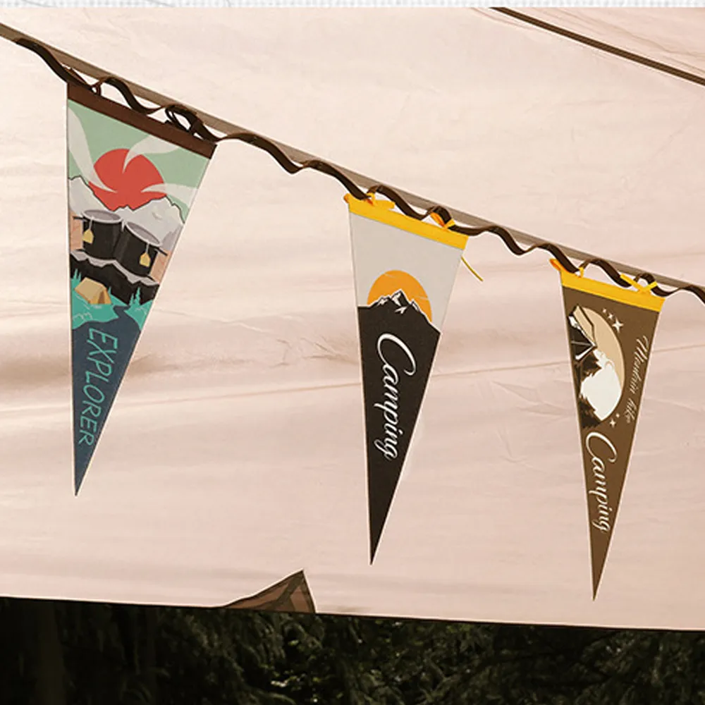 Camp Leader Camping Hanging Flag - Forest Tent