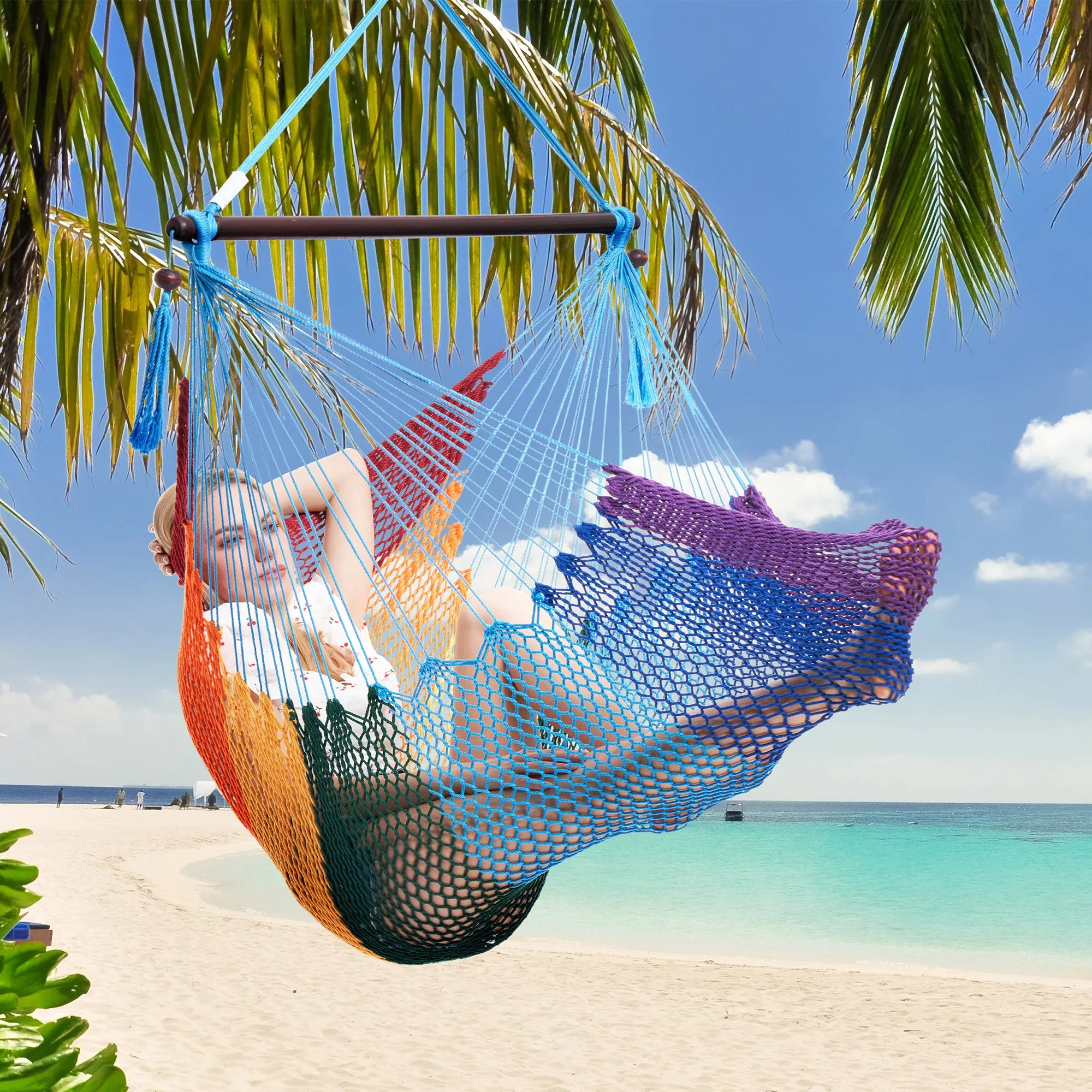 Caribbean Hammock Chair - Rainbow