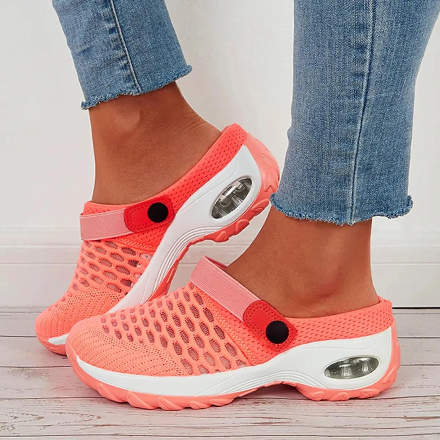 Cathalem Sandals Women Comfortable, Women's Orthopedic Clogs with Air Cushion Support to Reduce Back and Knee Pressure