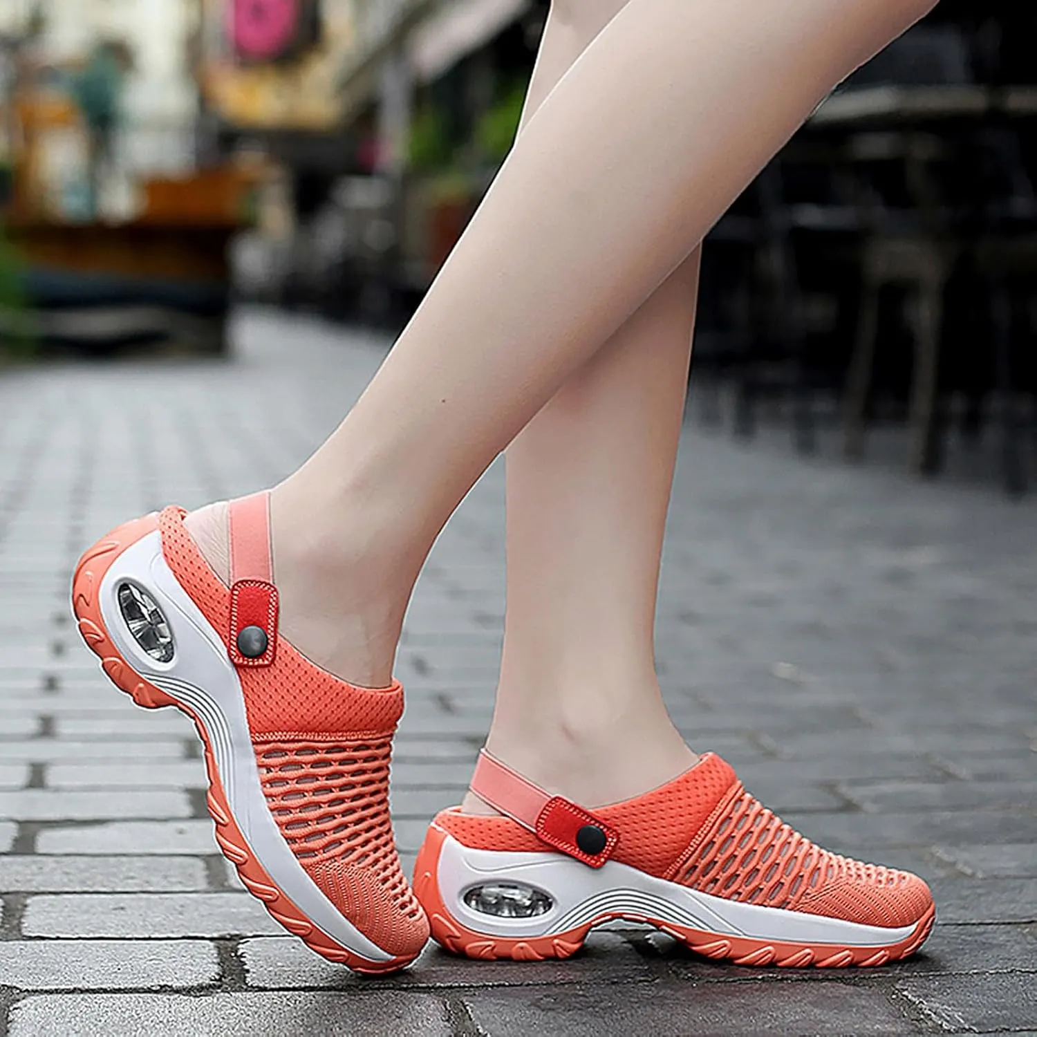 Cathalem Sandals Women Comfortable, Women's Orthopedic Clogs with Air Cushion Support to Reduce Back and Knee Pressure