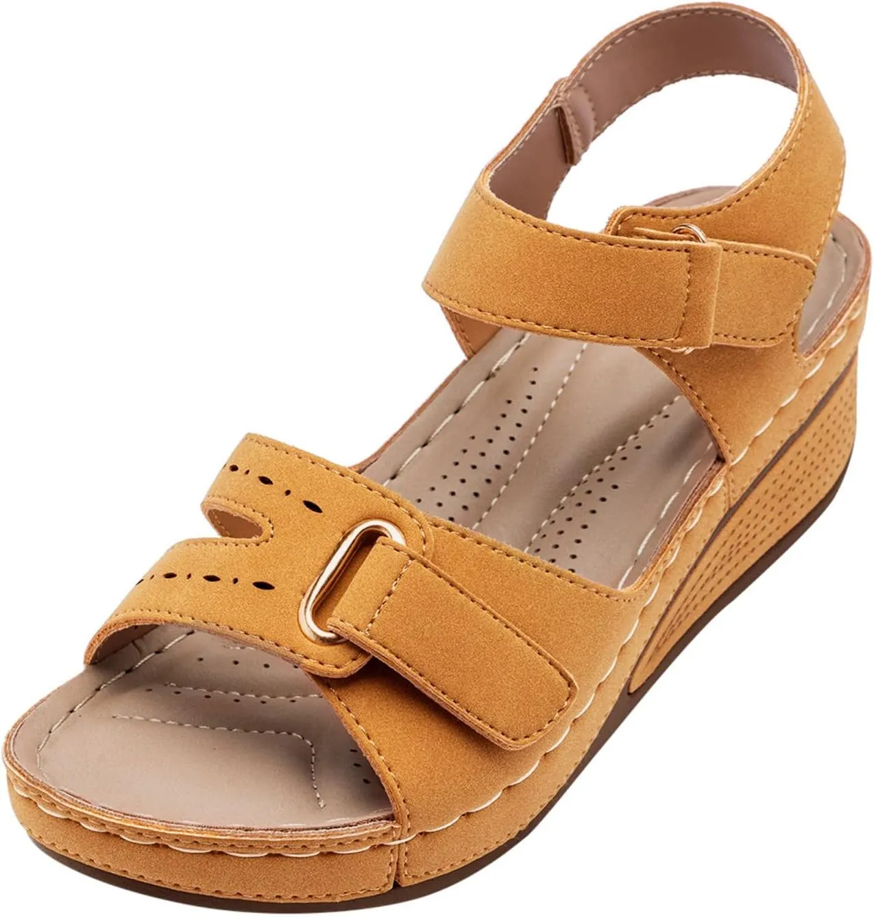 Cathalem Summer Sandals for Women 2024 Dressy Summer Womens Comfortable Walking Sandals Fashion Orthotic Slides