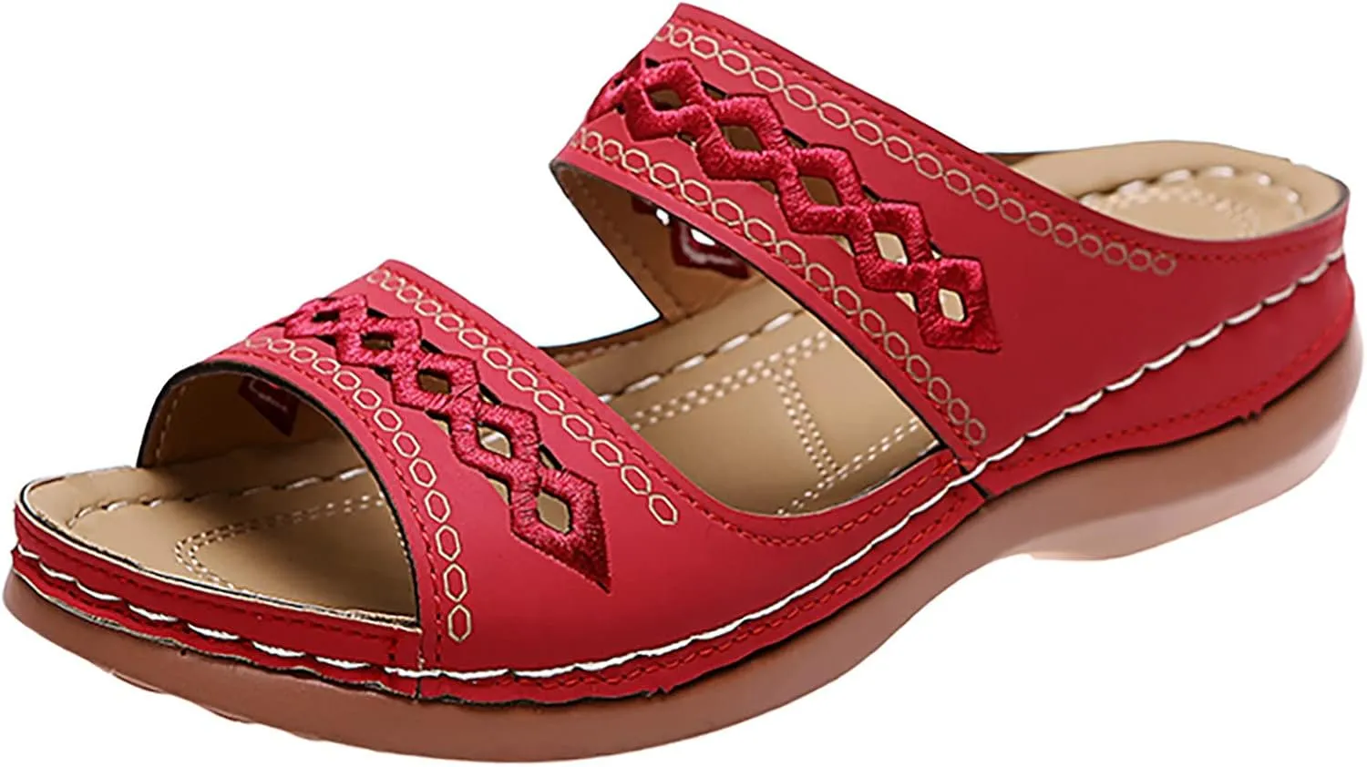 Cathalem Summer Sandals for Women 2024 Orthopedic Sandals Womens Walking Sandals with Arch Support Casual Flip Flops