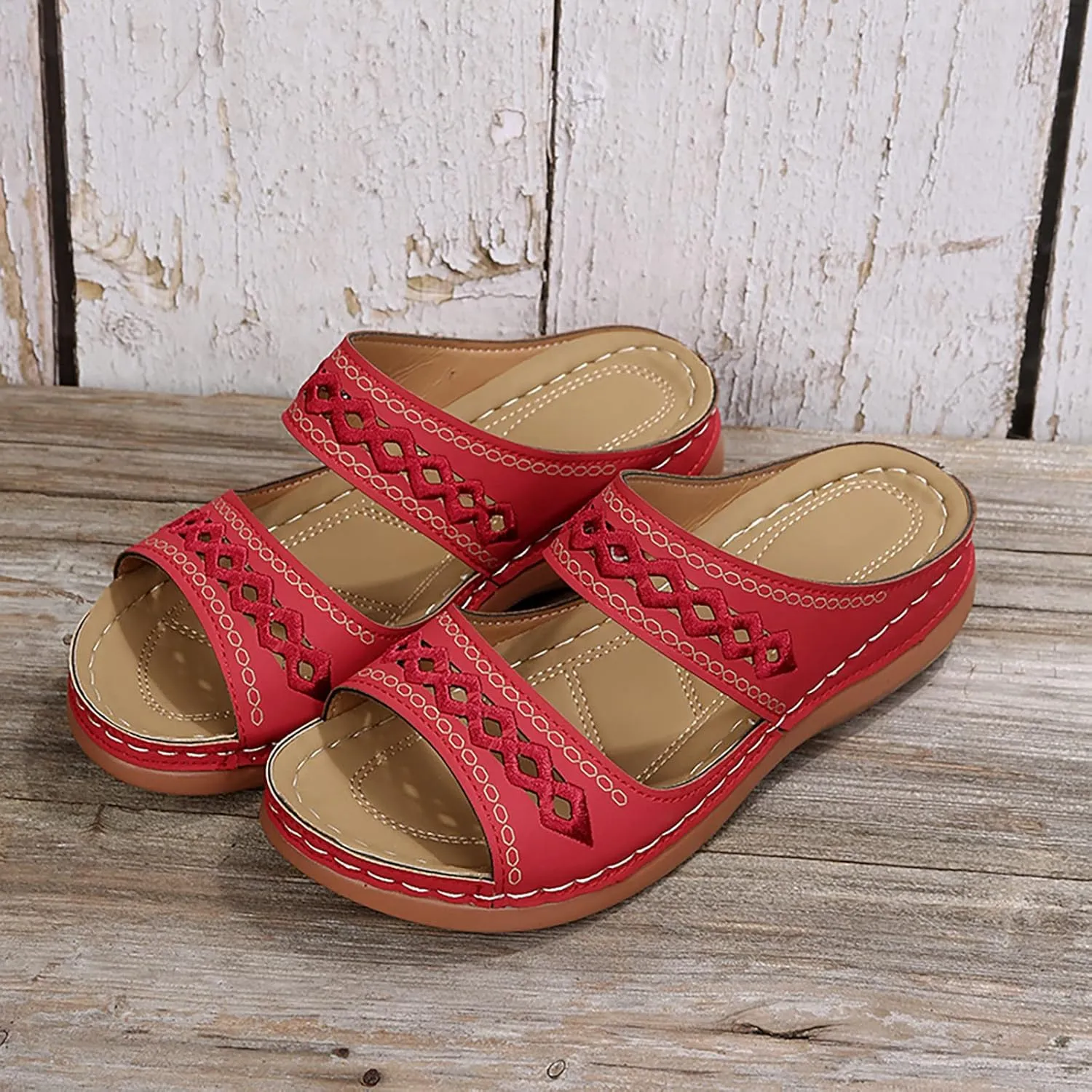 Cathalem Summer Sandals for Women 2024 Orthopedic Sandals Womens Walking Sandals with Arch Support Casual Flip Flops