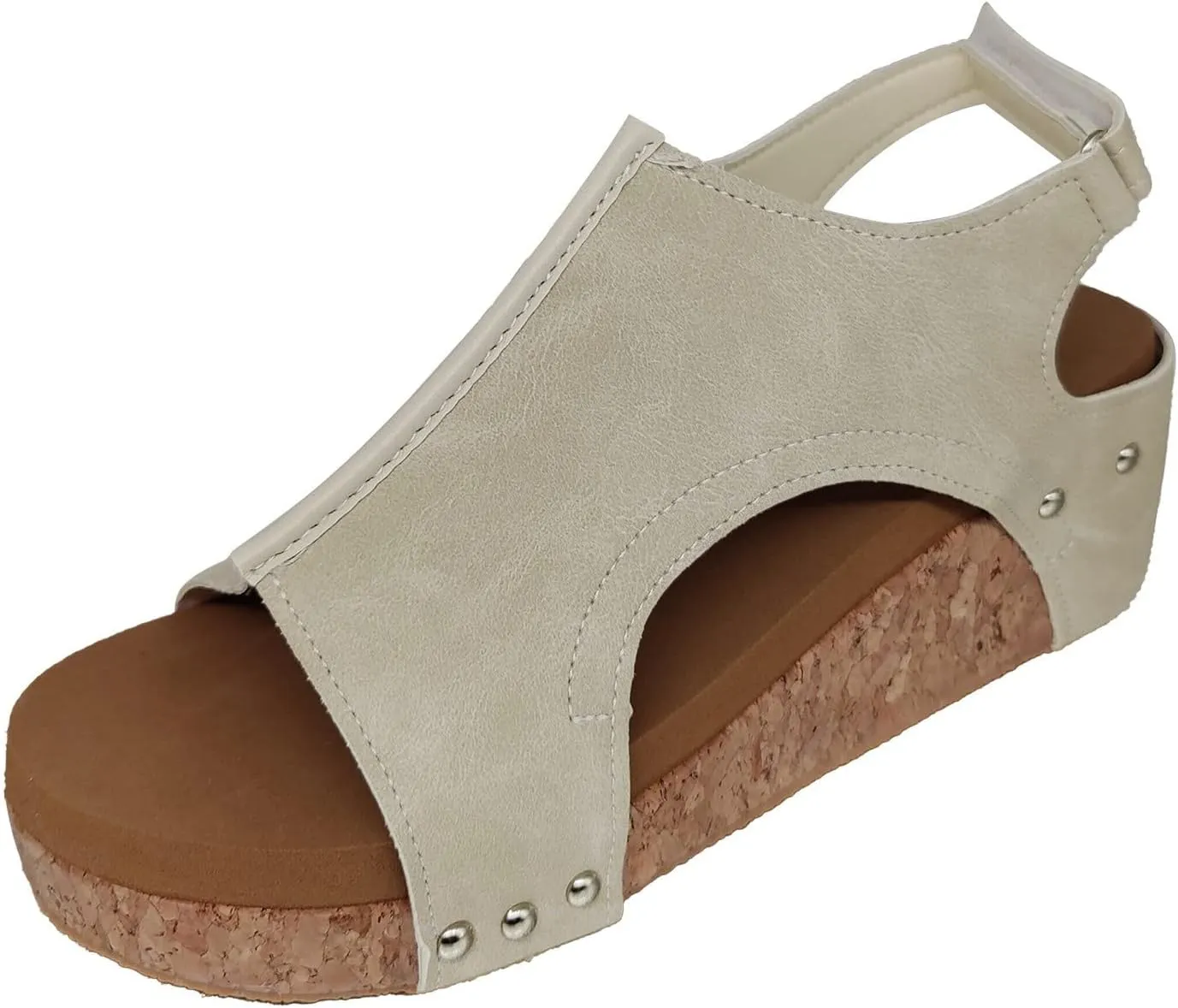 Cathalem Wedge Sandals for Women,Women's Wedge Sandals Buckle Ankle Strap Espadrilles Platform Sandals