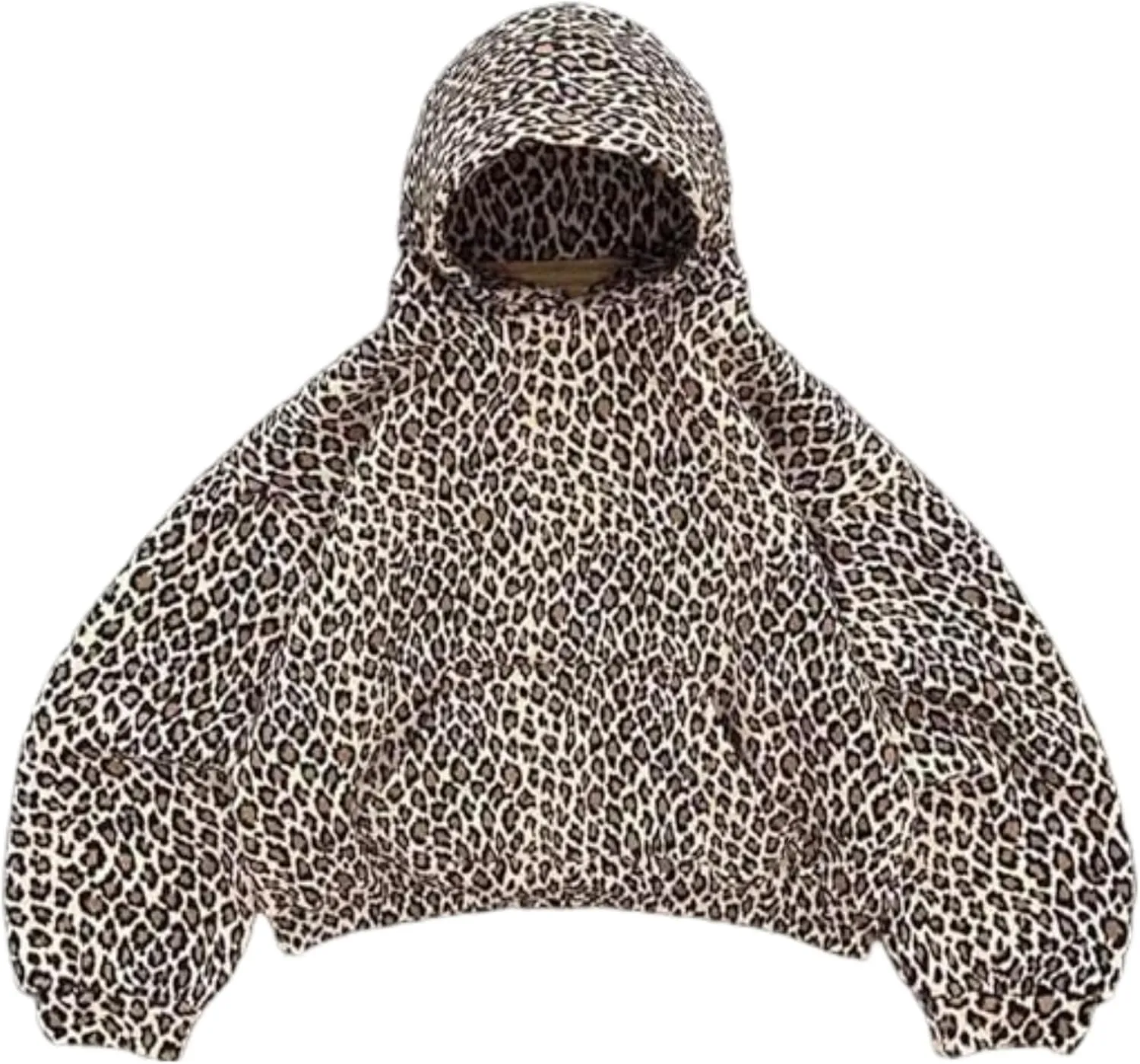 Cheetah Print Hoodie Sweatshirt Leopard Print Hoodies Y2k Graphic Aesthetic Preppy Hoodies Pullover 2000s Clothing