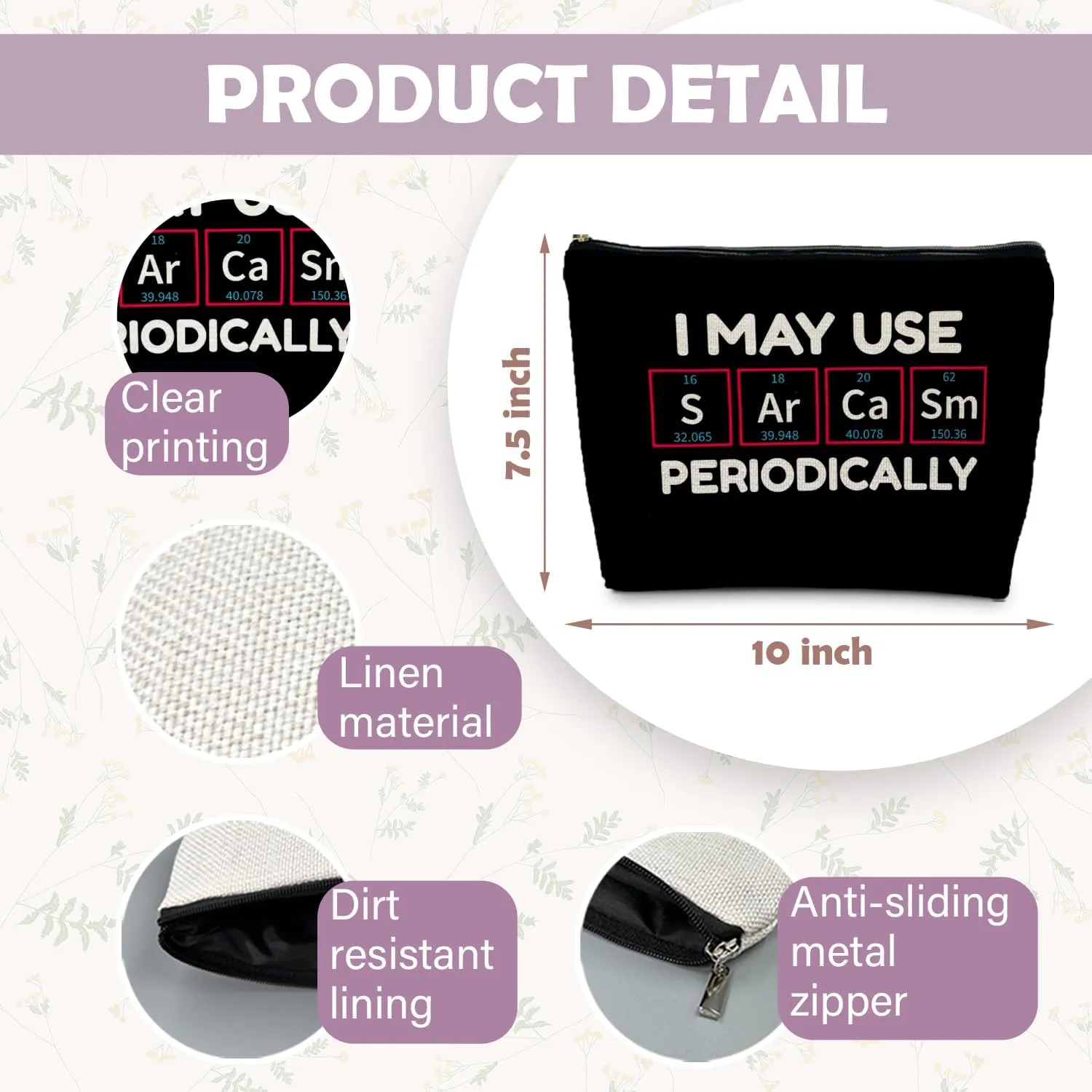 Chemistry Teacher Makeup Bag - Funny Science Gifts for Lovers of Science