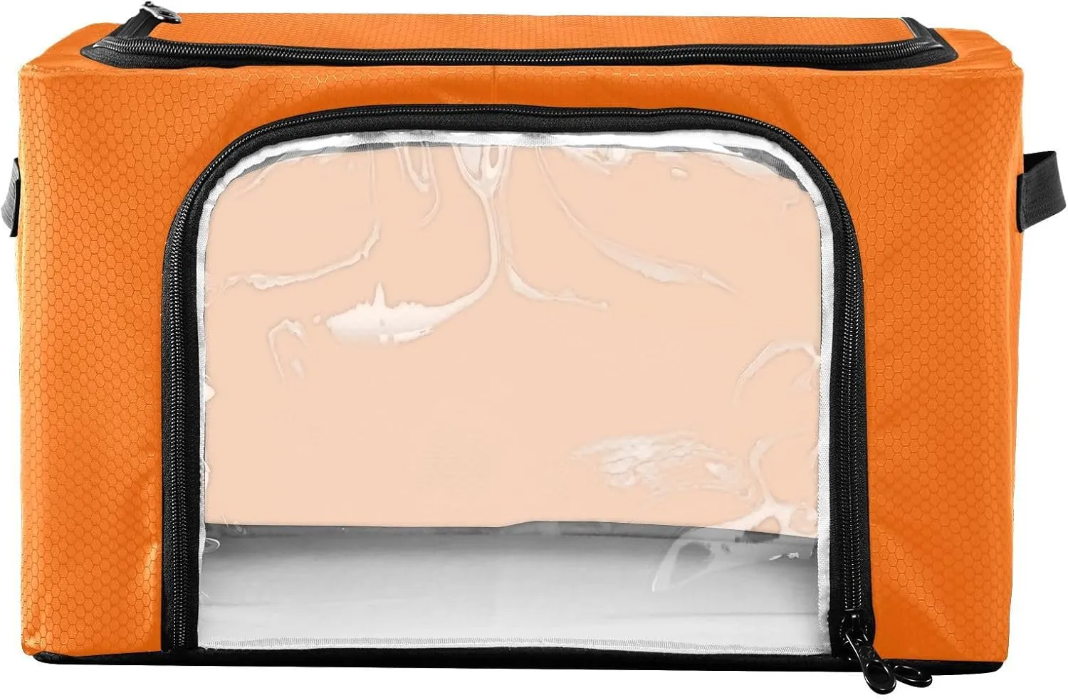 CHIFIGNO Orange Garment Bags for Storage, Waterproof Polyester Fabric, Iron Frame, 43 x 29 x 25.5 Cm, Foldable Design