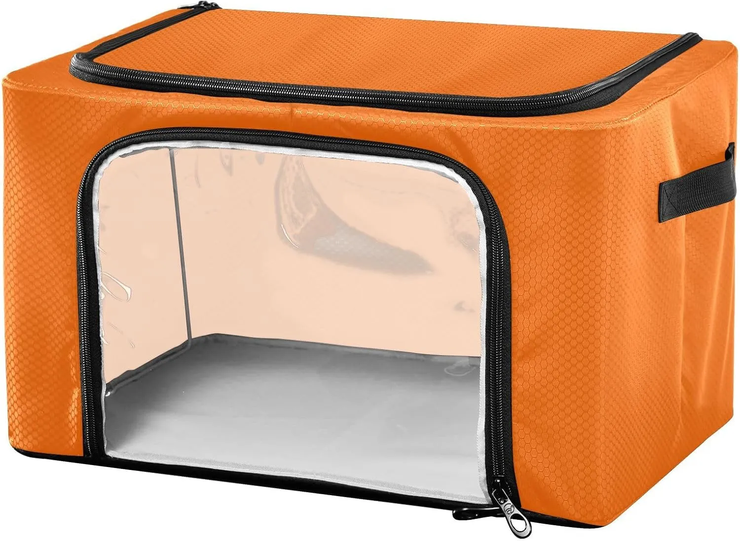 CHIFIGNO Orange Garment Bags for Storage, Waterproof Polyester Fabric, Iron Frame, 43 x 29 x 25.5 Cm, Foldable Design