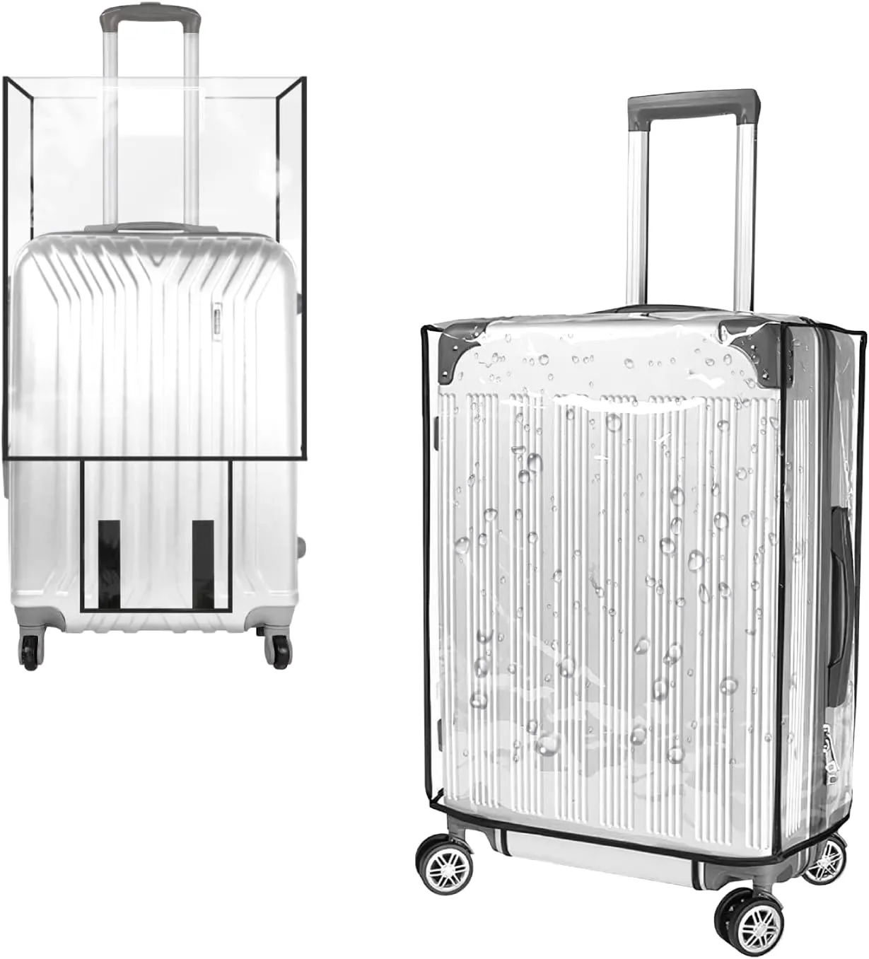 Cosmos 1 Pc Luggage Cover Clear PVC Suitcase Protector Travel Luggage Transparent Protective Cover Waterproof and Dustproof Luggage Suitcase Protector for Women and Men (28 Inch)