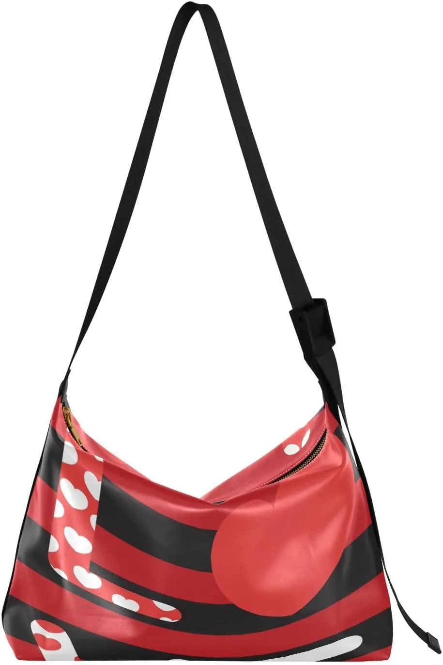 Creative Love Lettering Hobo Crossbody Bags for Women Leather Large Shoulder Bag Cross Body Happy Valentine's Day Trendy Womens Tote Bags Handbag for Travel Shopping