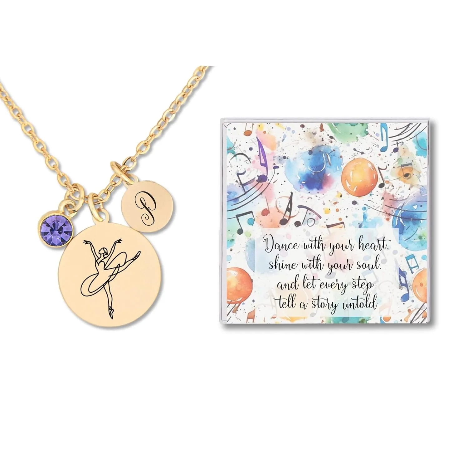 Dance Recital Gift for Girls, Dancer Necklace, Ballet Gift for Teacher or Student, Personalized Ballerina Gifts, Dance Team Pendant