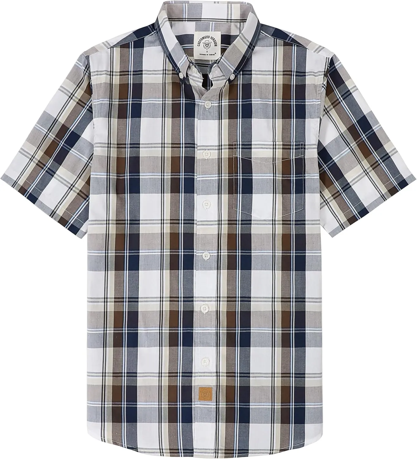 Dubinik Mens Short Sleeve Button Down Shirts Summer Vintage Short Sleeve Button Down Men Lightweight Men's Casual Shirts