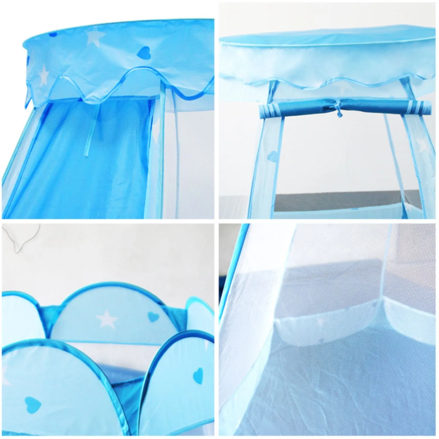 Easy Set-Up Blue Kids Tunnel Tent Anti-Insect Net by Gominimo