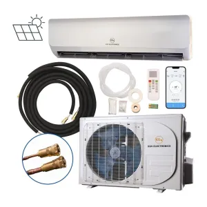 EG4 | Hybrid Solar Mini-Split Air Conditioner Heat Pump AC/DC | 12000 BTU | SEER2 22 | Plug-N-Cool Do-It-Yourself Installation