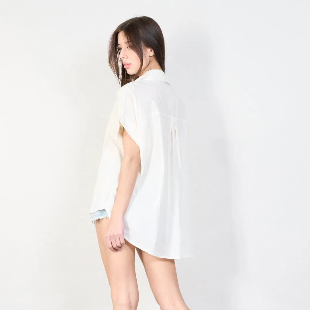 Elegant embroidered oversized blouse wholesale