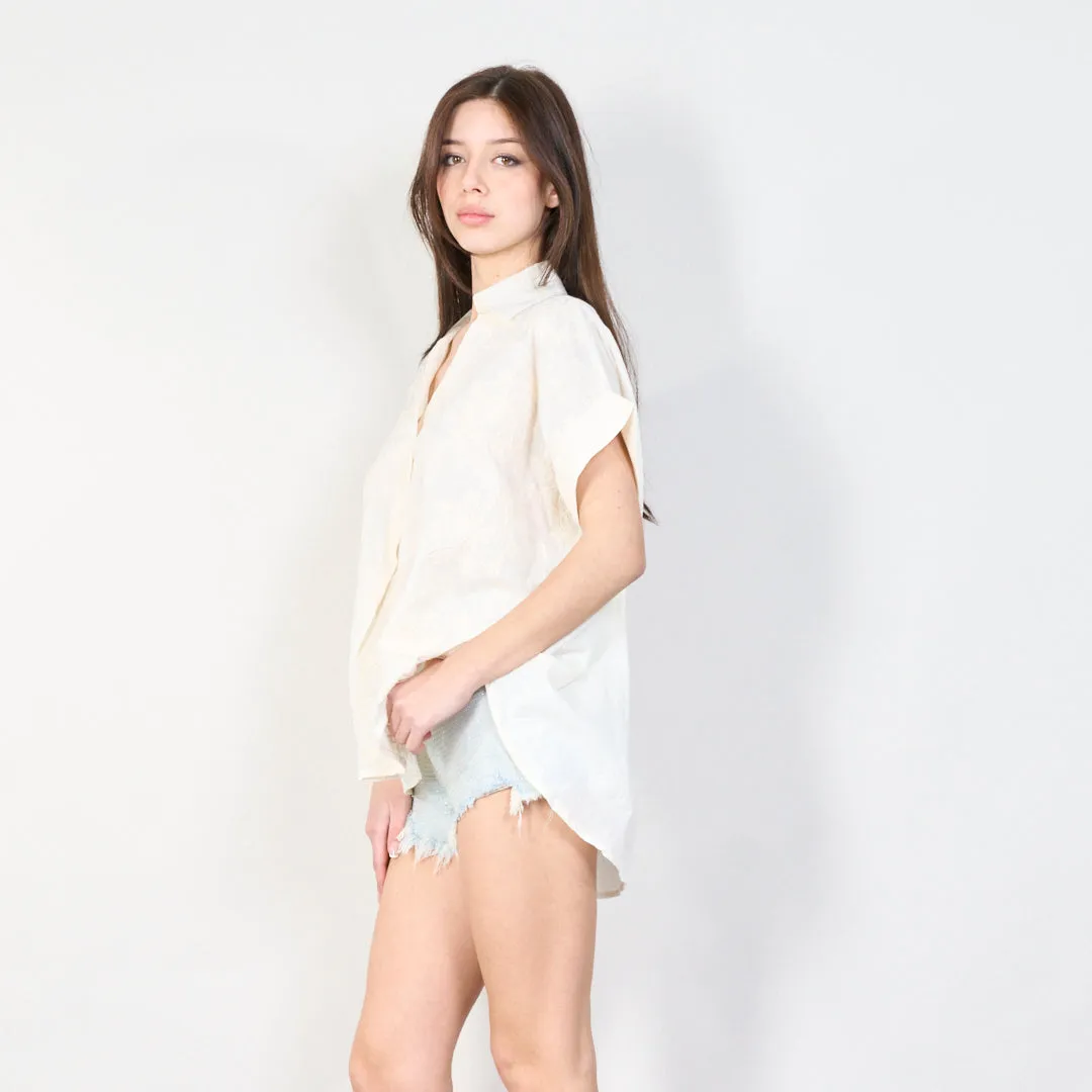 Elegant embroidered oversized blouse wholesale