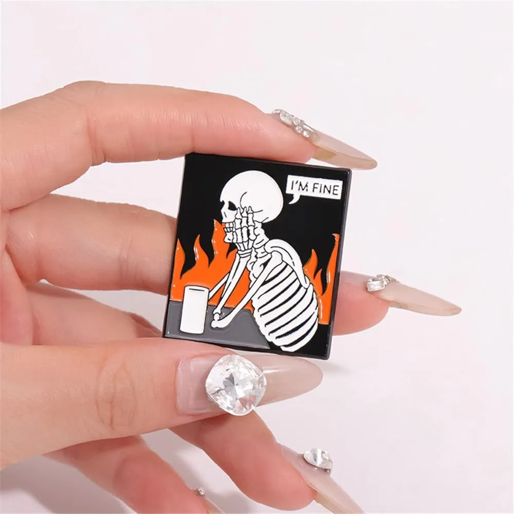 Enamel Pin Set Creative Lovely Brooch Pins Enamel Lapel Pin Lettering Pins Lapel Badge
