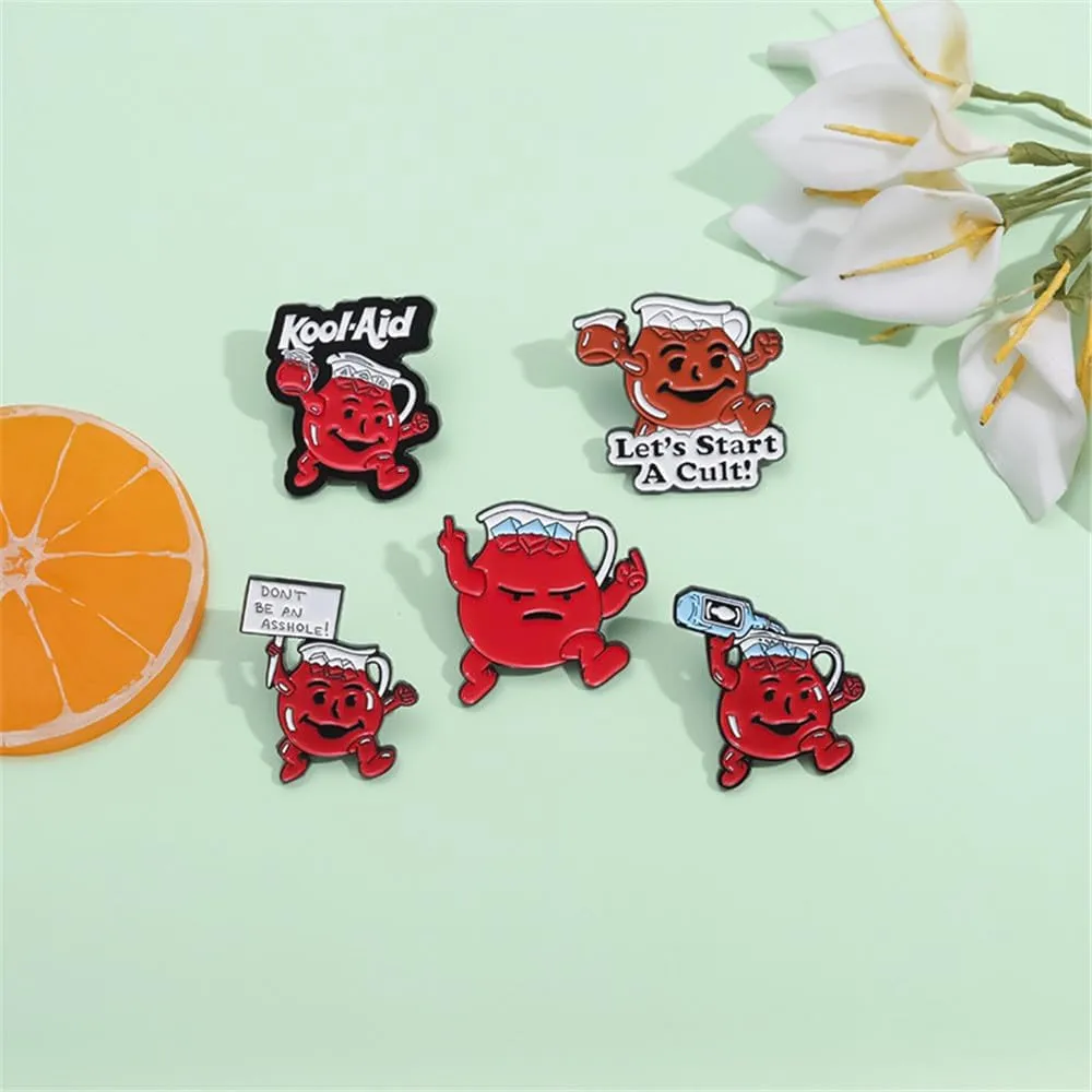 Enamel Pin Set Creative Lovely Brooch Pins Enamel Lapel Pin Lettering Pins Lapel Badge