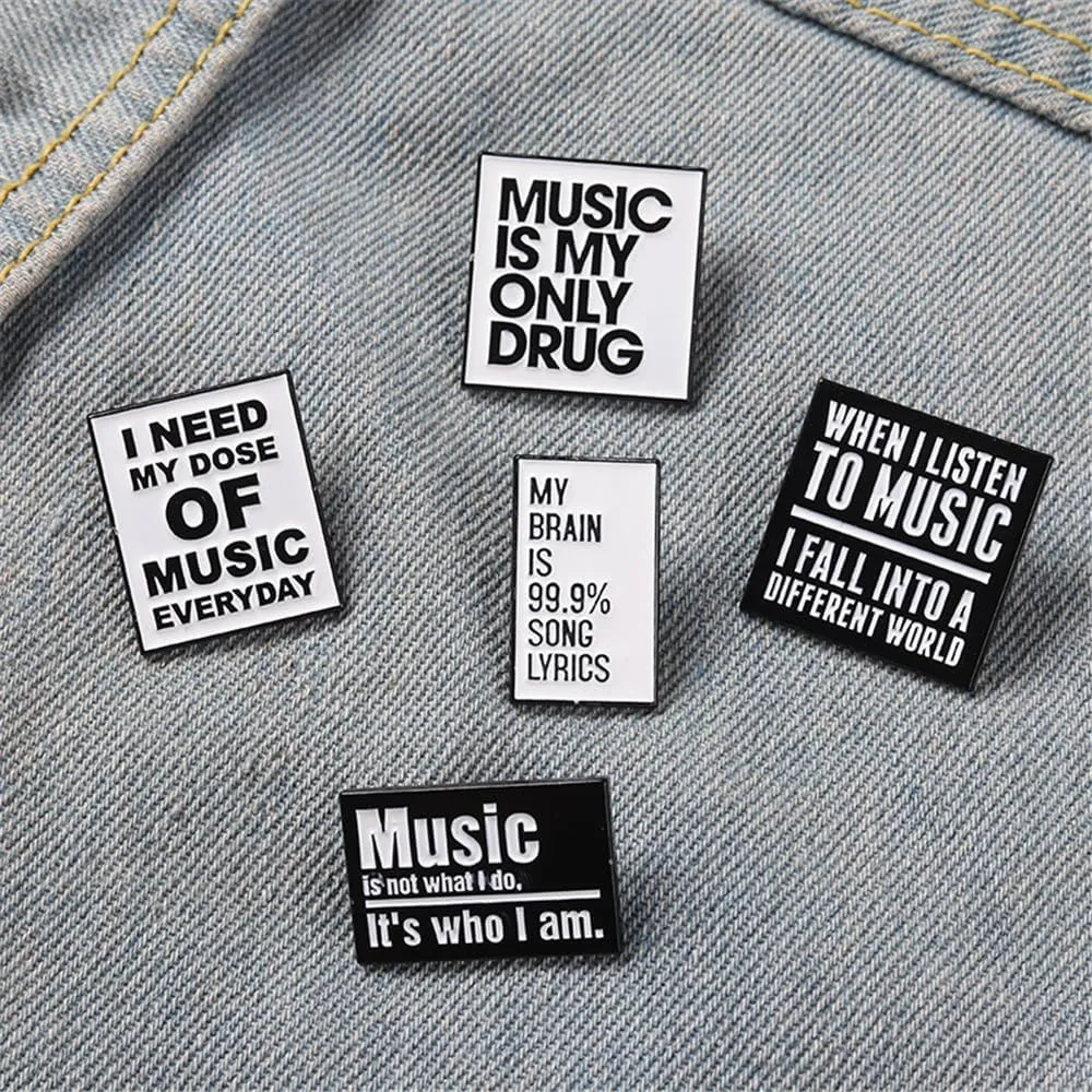 Enamel Pin Set Creative Lovely Brooch Pins Enamel Lapel Pin Lettering Pins Lapel Badge